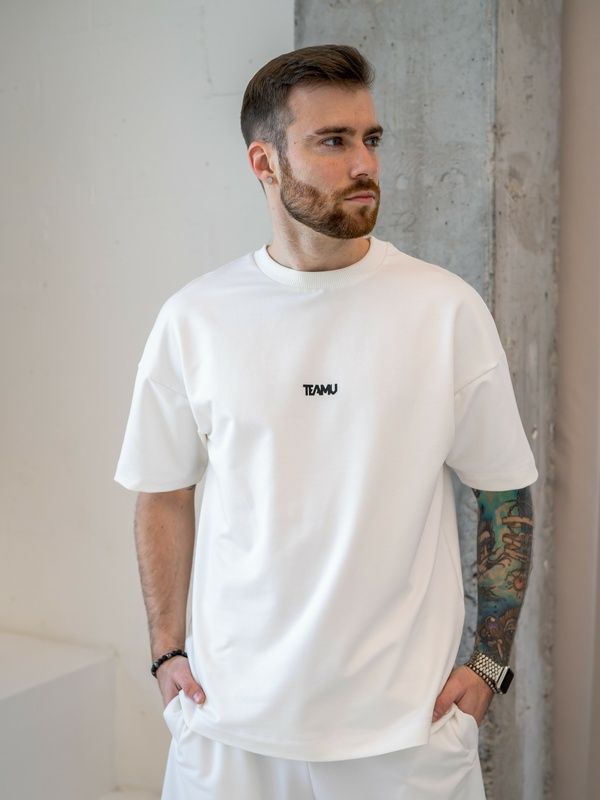 Мужской летний костюм с футболкой Teamv Oversize 32 Белый