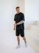 Мужской летний костюм с футболкой Teamv Oversize 32 Черный