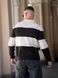 Мужской свитер поло в полоску Polo Sweater бежевый с коричневым