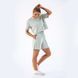 Женский летний комплект шорты и футболка Teamv Jumper Фисташковый