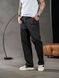 Мужские прямые штаны из коттона Teamv Jeans Casual Черные
