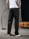 Мужские прямые штаны из коттона Teamv Jeans Casual Черные