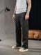 Мужские прямые штаны из коттона Teamv Jeans Casual Черные
