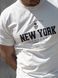 Мужская футболка повседневная из хлопка Teamv New York Белая