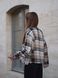 Сорочка у клітку жіноча тепла Teamv Oversize Бежева