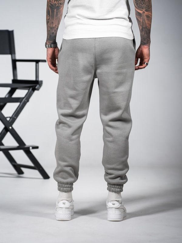 Чоловічі теплі спортивні штани Teamv OVERSIZE 3 Сірі