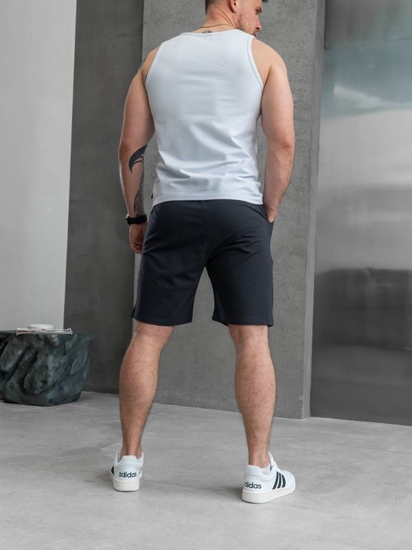 Шорти чоловічі однотонні Teamv спортивні шорти трикотажні з бавовни simple classic графі