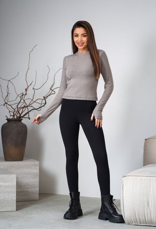 Жіночий джемпер теплий Jumper Slim мокко