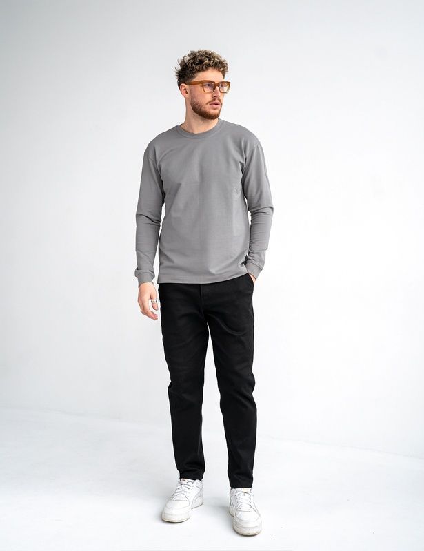 Чоловічі футболки з довгим рукавом Long sleeve Teamv Сірий