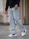 Джинсы мужские прямоые из плотного денима Loose Fit Серые