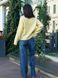 Женский свитер вязаный с узором Floral Sweater желтый