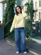 Женский свитер вязаный с узором Floral Sweater желтый