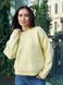 Женский свитер вязаный с узором Floral Sweater желтый