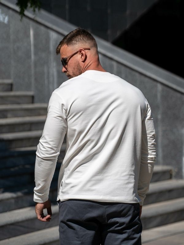 Чоловічі футболки з довгим рукавом Long sleeve Teamv Білий