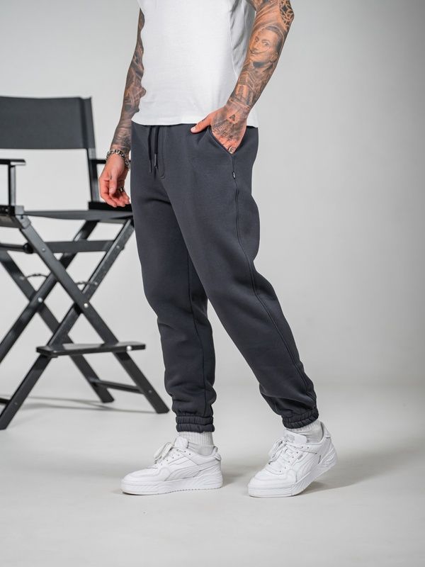 Чоловічі теплі спортивні штани Teamv OVERSIZE 3 Графіт