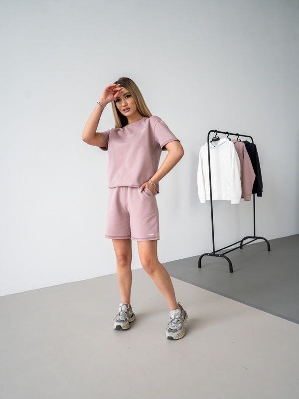 Женский летний костюм Teamv OVERSIZE Lite Пудра