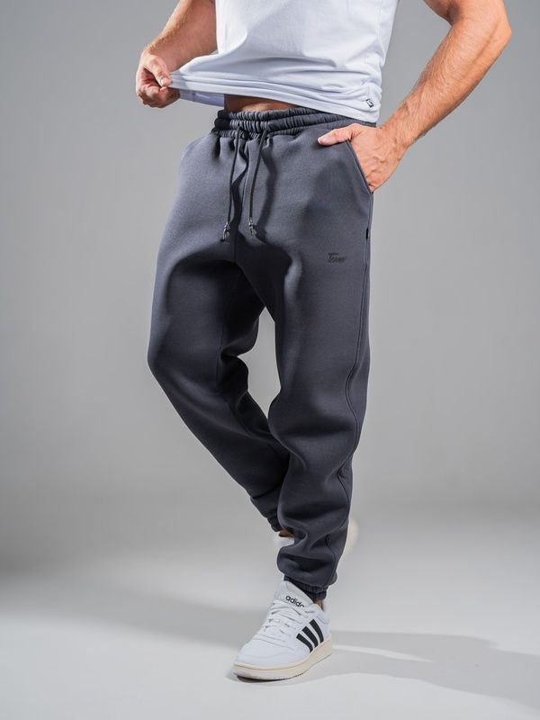 Спортивные штаны мужские теплые Teamv Jogger Пепельно-синие