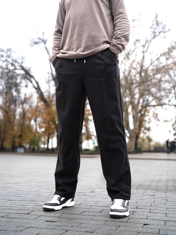Штани чоловічі утеплені вовняні Relax Fit Teamv Чорний