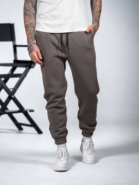 Чоловічі теплі спортивні штани Teamv OVERSIZE 3 Капучіно
