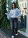 Женский свитер вязаный оверсайз Raglan Sweater серый