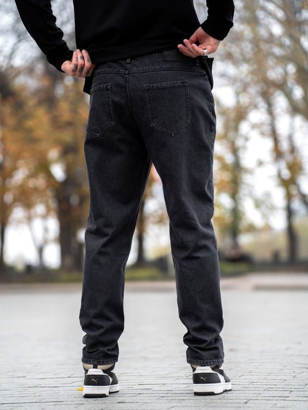 Чоловічі джинси мом повсякденні Teamv Denim Графіт