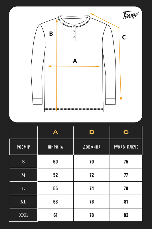 Чоловічий лонгслів трикотажний на ґудзиках Teamv Long Casual Коричневий