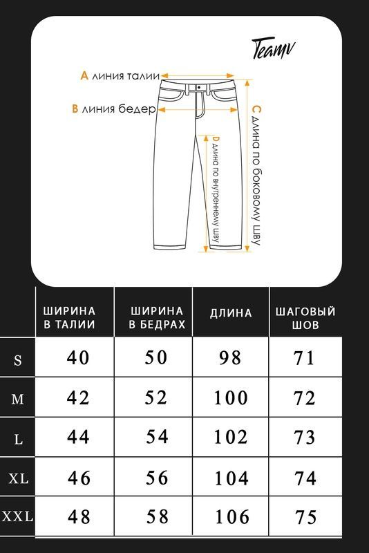 Мужские базовые котоновые штаны Jogger TWILL Teamv Черные
