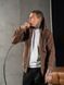 Чоловіча тепла трикотажна кофта на блискавці Teamv Fleece Zip Коричнева