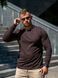 Чоловічий лонгслів трикотажний на ґудзиках Teamv Long Casual Коричневий