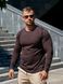 Чоловічий лонгслів трикотажний на ґудзиках Teamv Long Casual Коричневий
