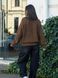 Женский свитер вязаный оверсайз Raglan Sweater коричневый