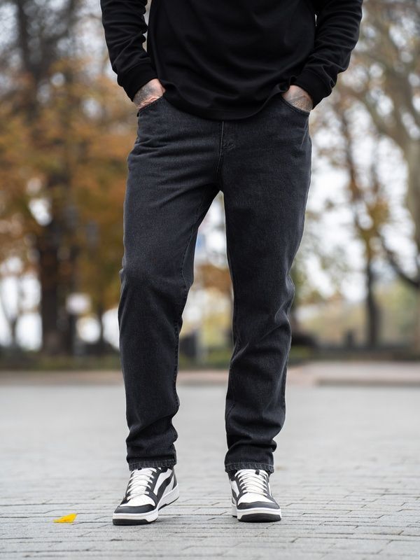 Чоловічі джинси мом повсякденні Teamv Denim Графіт