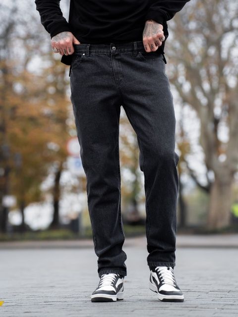 Мужские джинсы мом повседневные Teamv Denim Графит