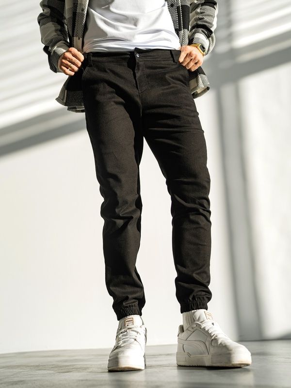 Чоловічі котонові штани Jogger TWILL Teamv Чорні