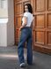 Женские джинсы прямые TMV Wide leg Синие
