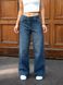 Женские джинсы прямые TMV Wide leg Синие