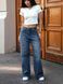 Женские джинсы прямые TMV Wide leg Синие