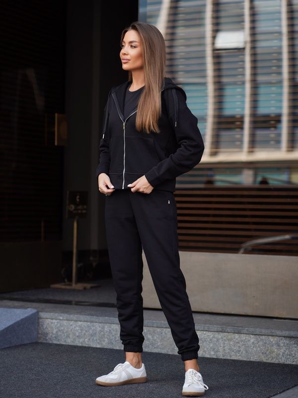Женский костюм на молнии Teamv NIKEL ZIP 23 Черный