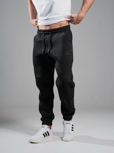 Спортивные штаны мужские теплые Teamv Jogger Черные