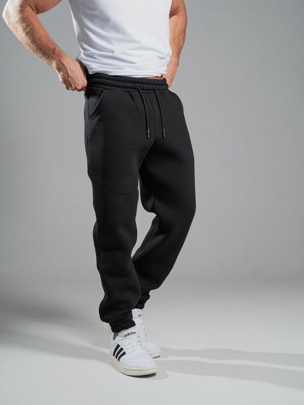 Спортивні штани чоловічі теплі Teamv Jogger Чорні