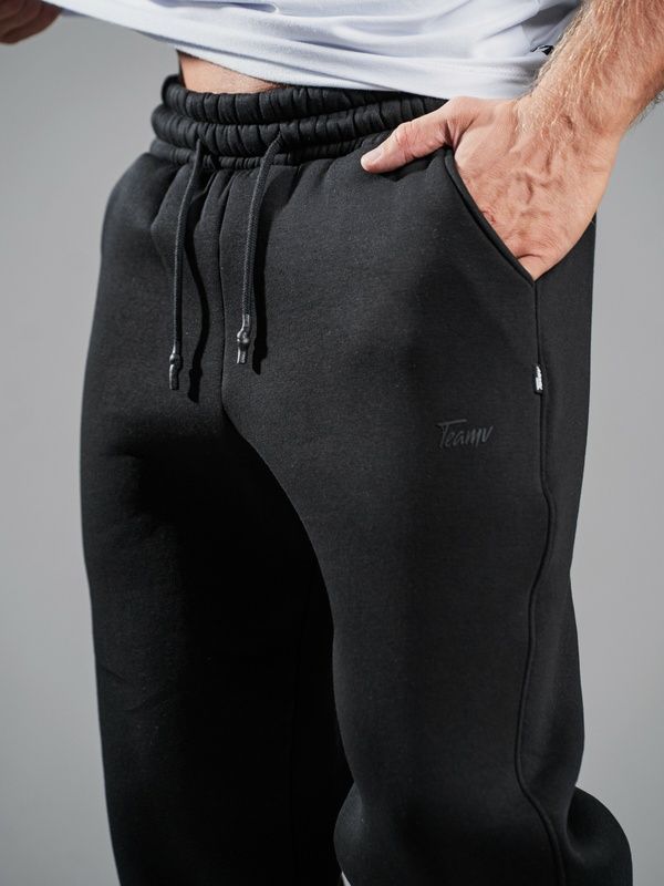 Спортивні штани чоловічі теплі Teamv Jogger Чорні