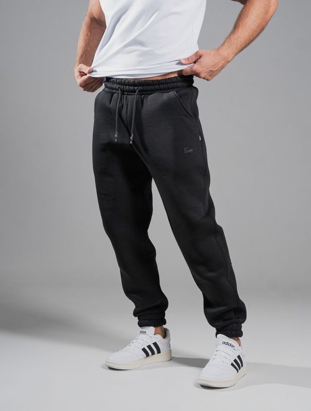 Спортивні штани чоловічі теплі Teamv Jogger Чорні