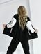 Женская кофта Бомбер на кнопках TM Oversize Petlia 23 Черный с молочным