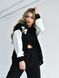 Женская кофта Бомбер на кнопках TM Oversize Petlia 23 Черный с молочным