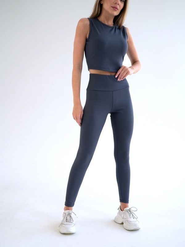 Женские леггинсы из рубчика Teamv Fit Пепельные
