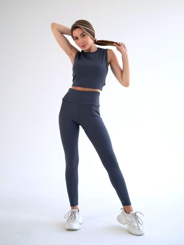 Женские леггинсы из рубчика Teamv Fit Пепельные
