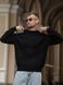 Мужской свитер теплый свободного кроя Oversize черный