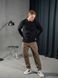 Чоловічий лонгслів трикотажний на ґудзиках Teamv Long Casual Чорний