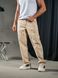 Чоловічі прямі штани з котону Teamv Jeans Casual Бежеві