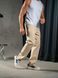 Чоловічі прямі штани з котону Teamv Jeans Casual Бежеві